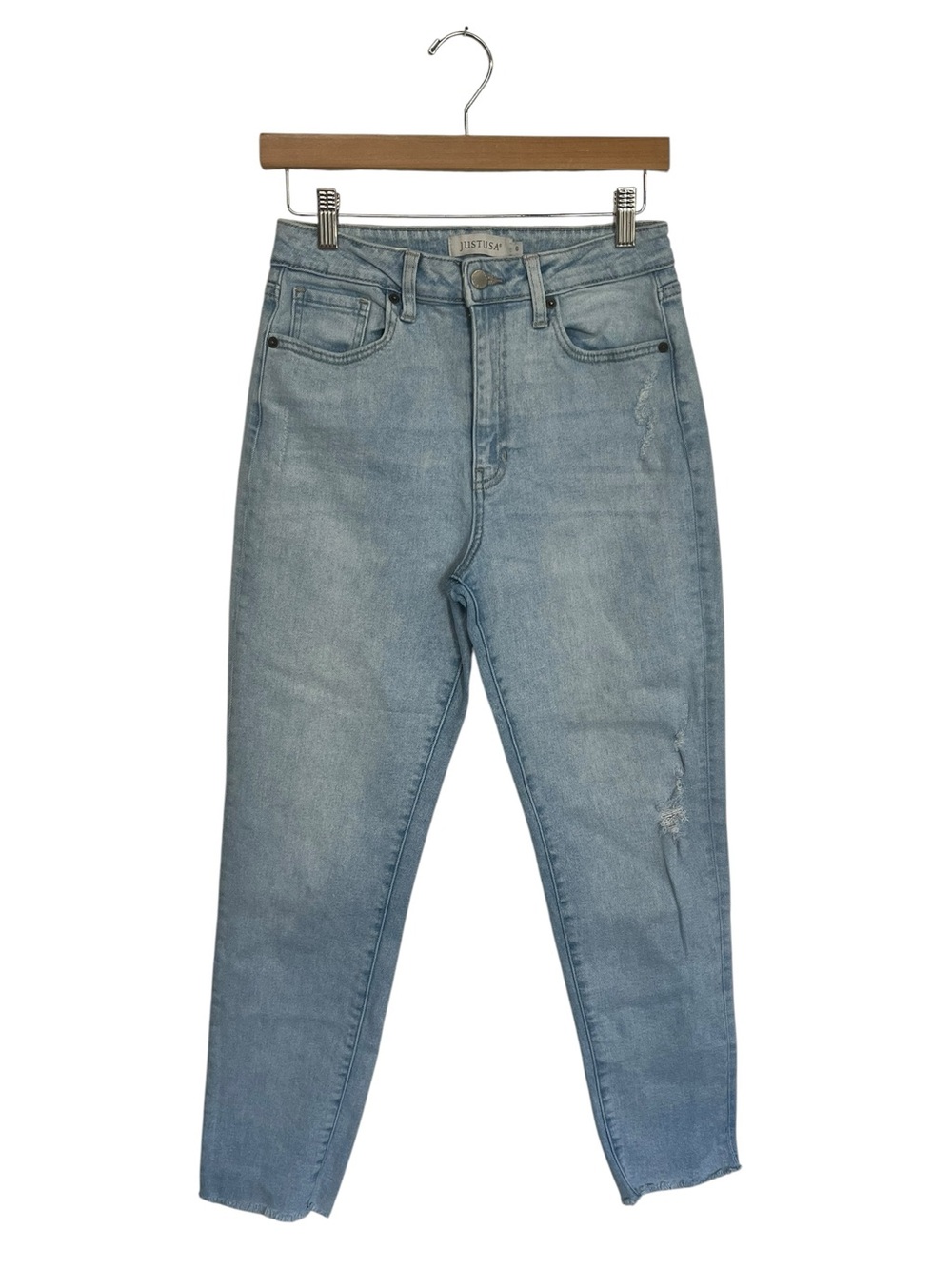 Just USA | High Rise Raw Hem Ankle Jeans 6